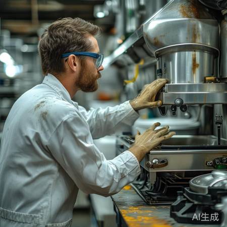 油烟机检查:轴承油污、连接件松