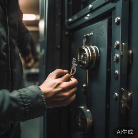 备用钥匙开保险柜,注意对准锁芯