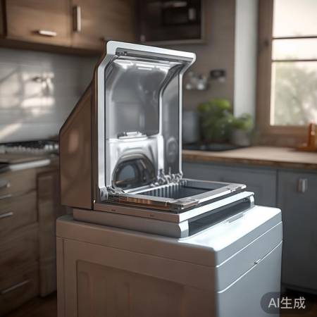 海尔洗衣机盖折页设计,便捷创新