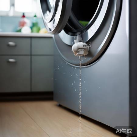 检查洗衣机进水管，防漏换新管。