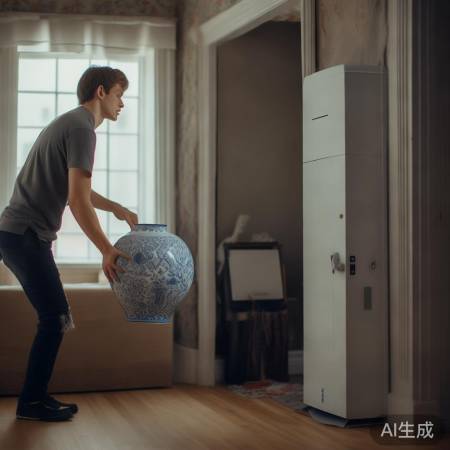 小心搬运,避碰壁挂炉孔