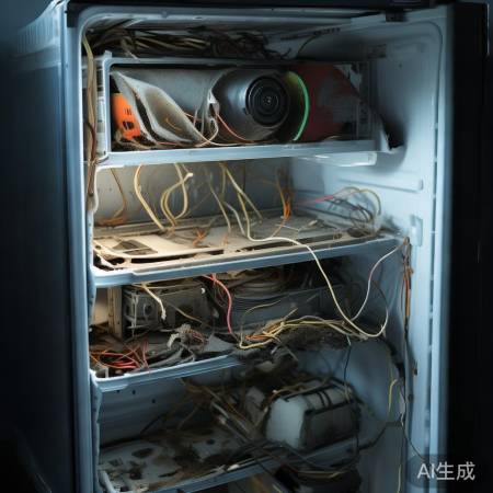 冰箱内部元件损坏,漏电风险高