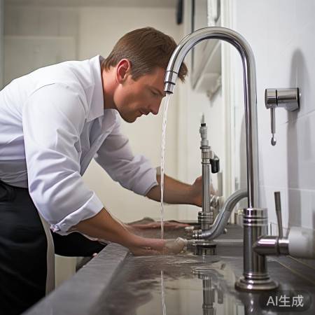 安装进水管,连接水龙头与总阀。