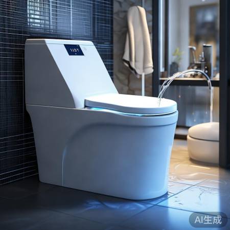 智能马桶喷射冲水,便捷高效冲洗