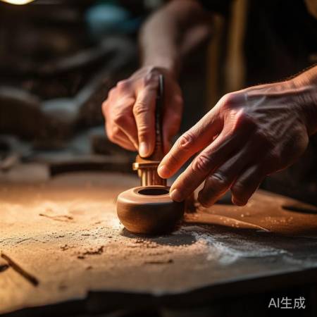 铜锈去除,细砂纸打磨。