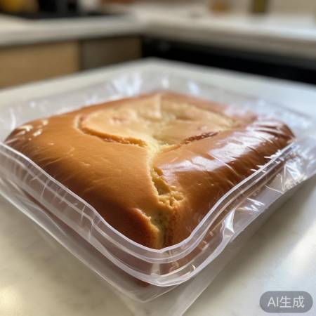 密封保存糕点,封紧袋口防变质。