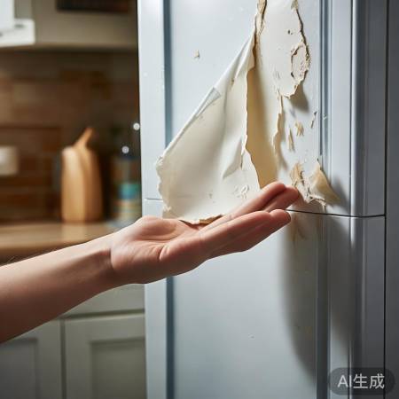 冰箱外膜易脱落,撕前需内壁干