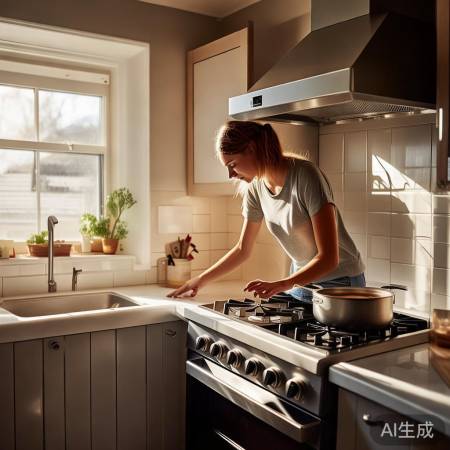 厨房安全,通风关阀,谨慎操作。