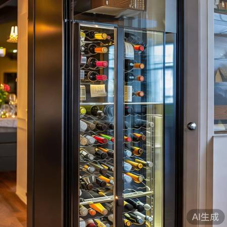 玻璃门酒柜,美观实用两不误
