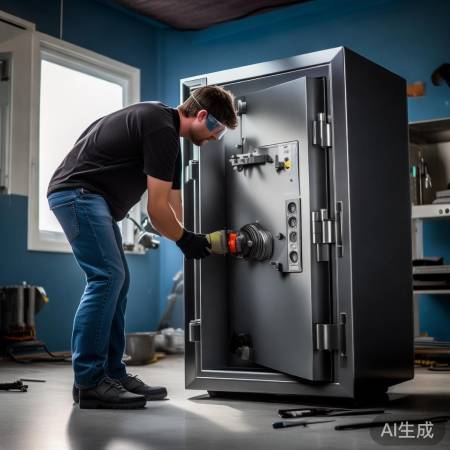 安装保险柜,安全第一,手套护目