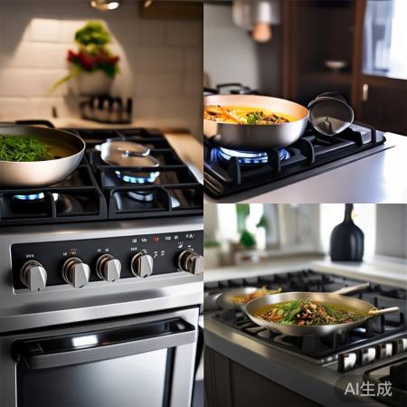 煤气灶火力灵活,烹饪得心应手。