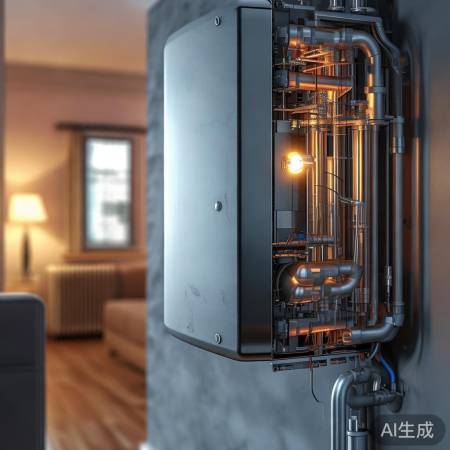 壁挂炉工作原理:燃烧加热,管道