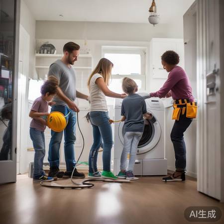 洗衣机安装，电源水管要规范