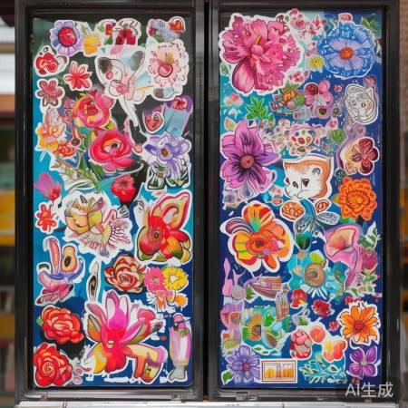 创意贴纸，个性防盗门。