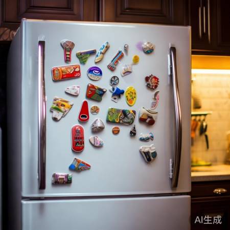 冰箱贴墙,门侧最佳,勿近开合。