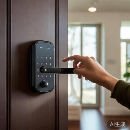 测试密码解锁,智能锁安装成功!