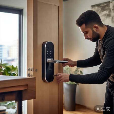 智能锁安装,品牌不同,步骤相似