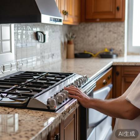 燃气灶安装,安全为先,强力胶防