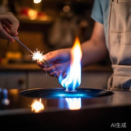 点火燃气，调火焰大小。