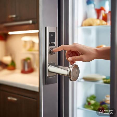 轻按门锁开关,门开食来。