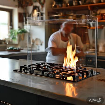 “欧派燃气灶防火罩,厨房安全守