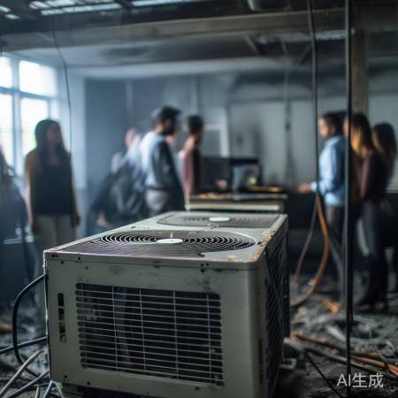 空调久开隐患大，电路短路引火灾