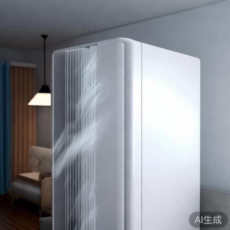 空调风向调向上,凉风遍室凉爽。